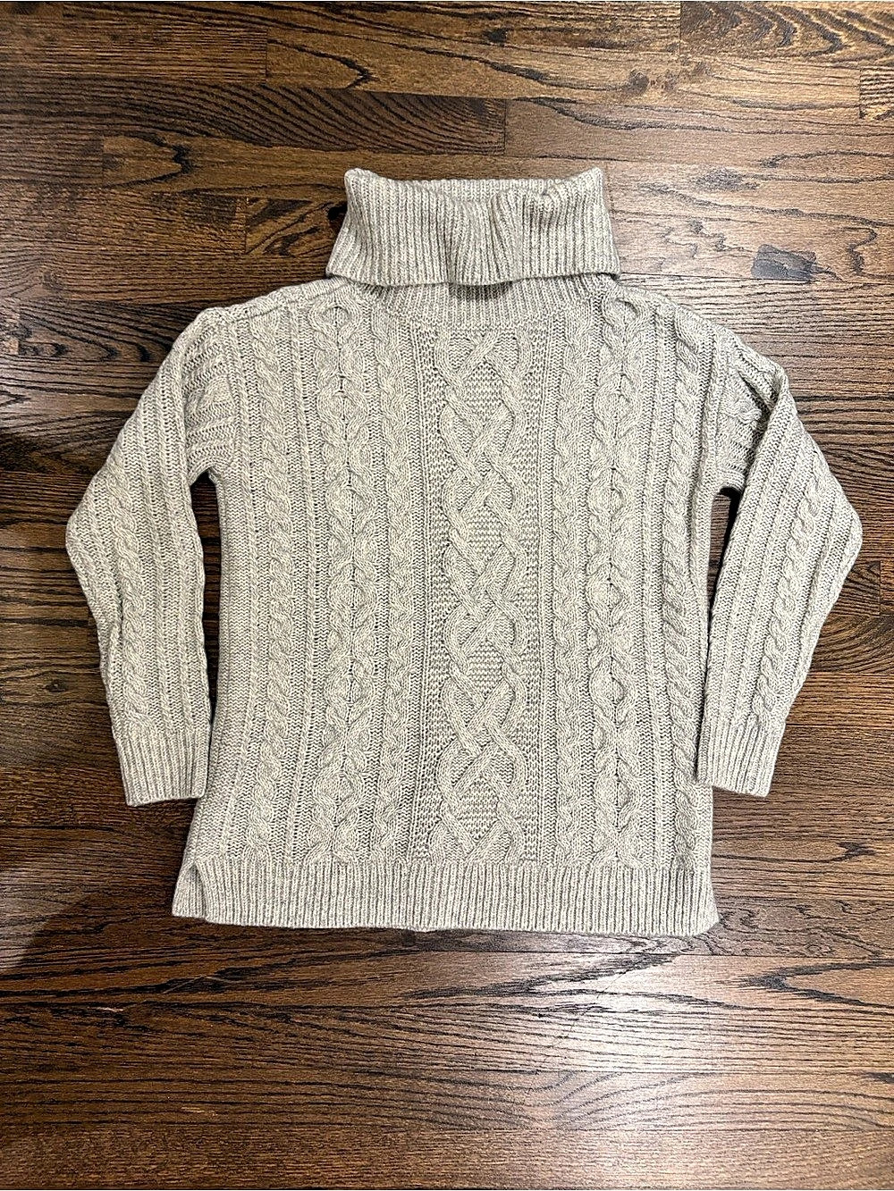 LOFT Cable Knit Turtleneck Sweater in Gray New without tags. Size small.